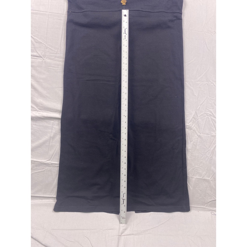 Richard and Company Long Dress Women Size M Black Cotton Waffle Knit Novelty NWT - Picture 10 of 13